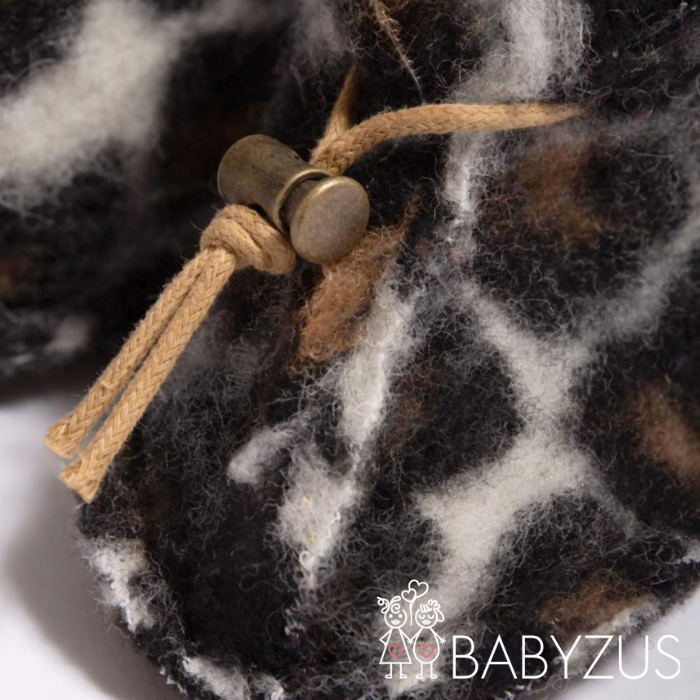 Wollen slofjes Alwero Emo | Leopard | Babyzus
