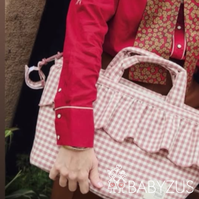 **PRE-ORDER** Praliné Vichy Moka-Blush Diaper Bag | Walking Mum